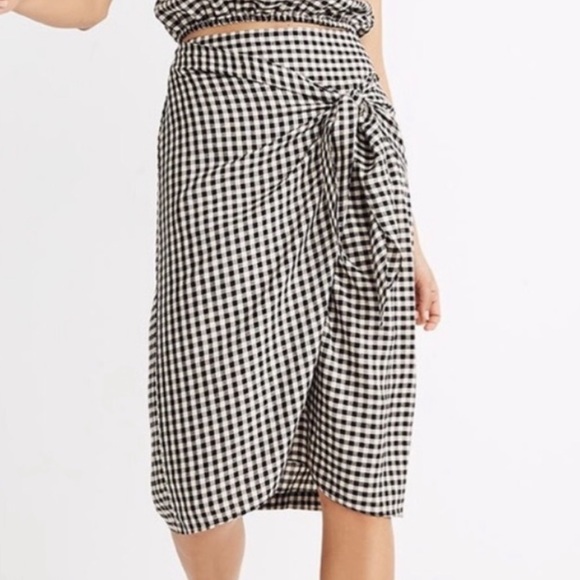 Tavik Dresses & Skirts - Tavik Penny gingham faux wrap skirt